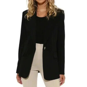 Madison the Label  Audrey Blazer Blazer Button Closure Single Breasted Women's S